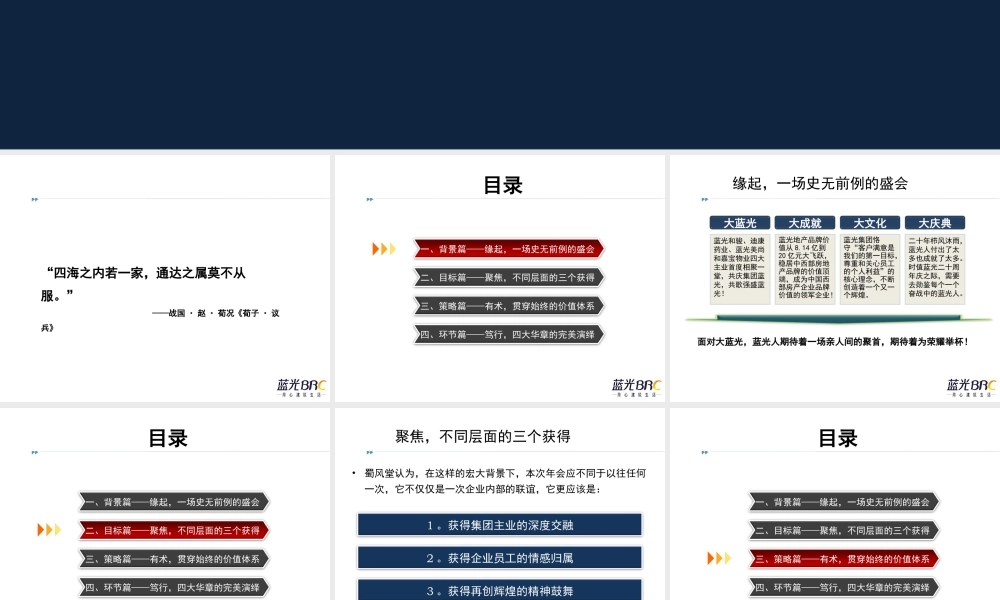 蓝光集团公司年会策划方案