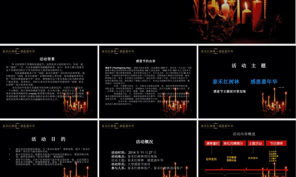 感恩节主题派对策划案