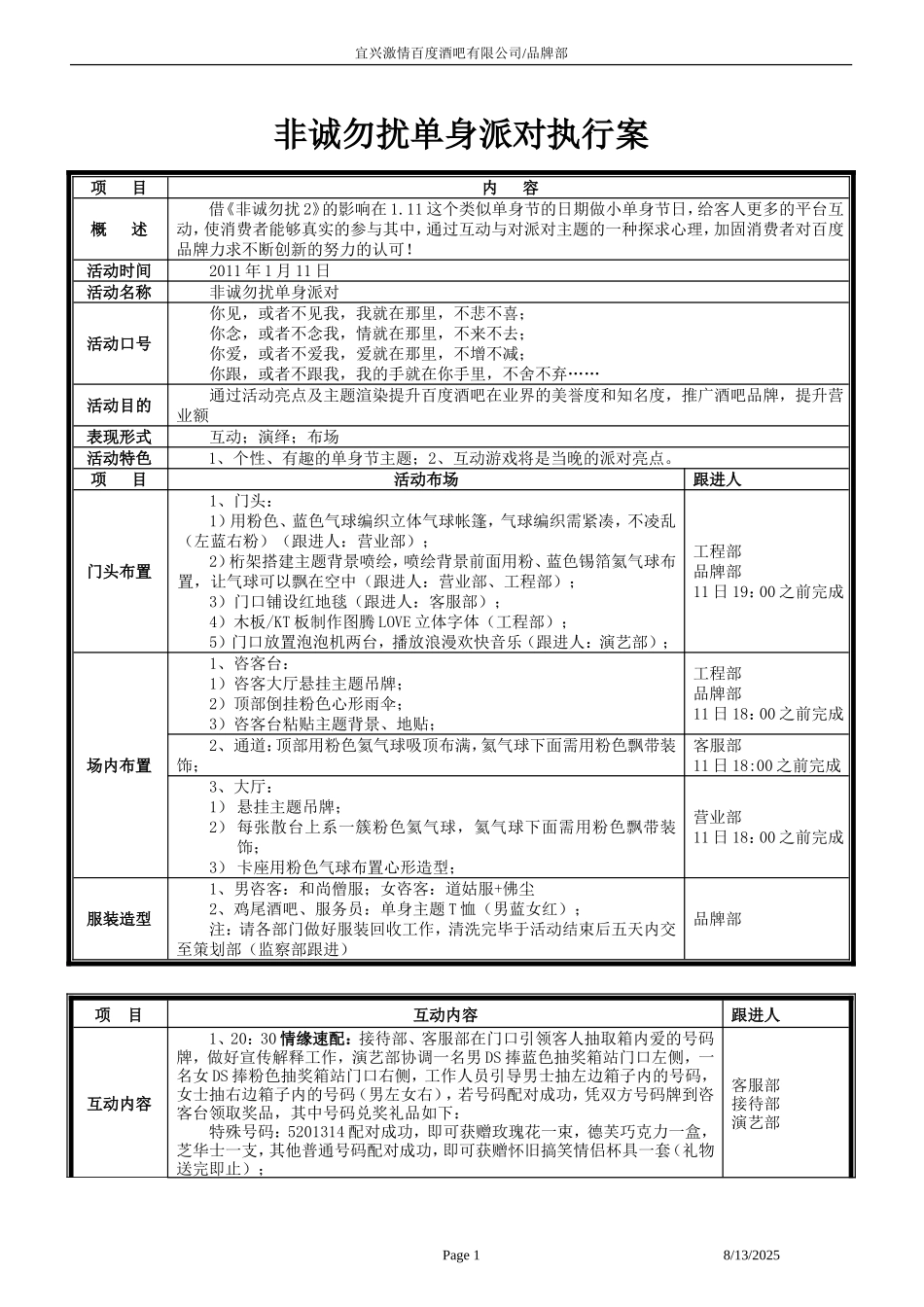 酒吧派对-方案非诚勿扰_第1页