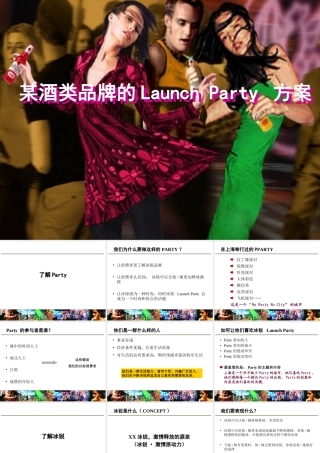 某酒类品牌的launch-party策划方案