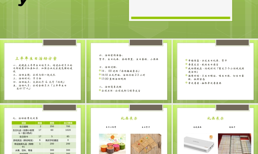 生日活动策划(简洁)