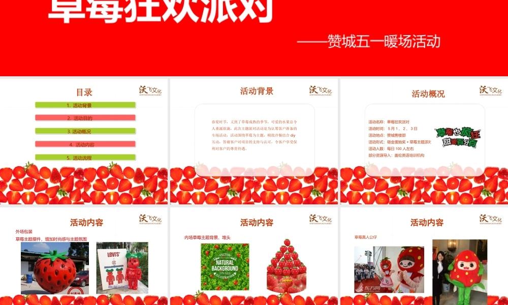 五月赞城草莓狂欢派对活动方案