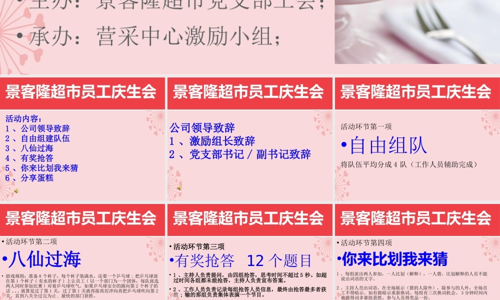 员工生日会庆生会