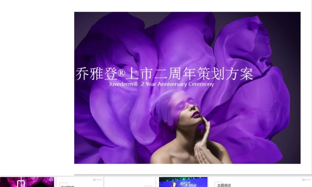 玻尿酸品牌乔雅登上市二周年策划方案