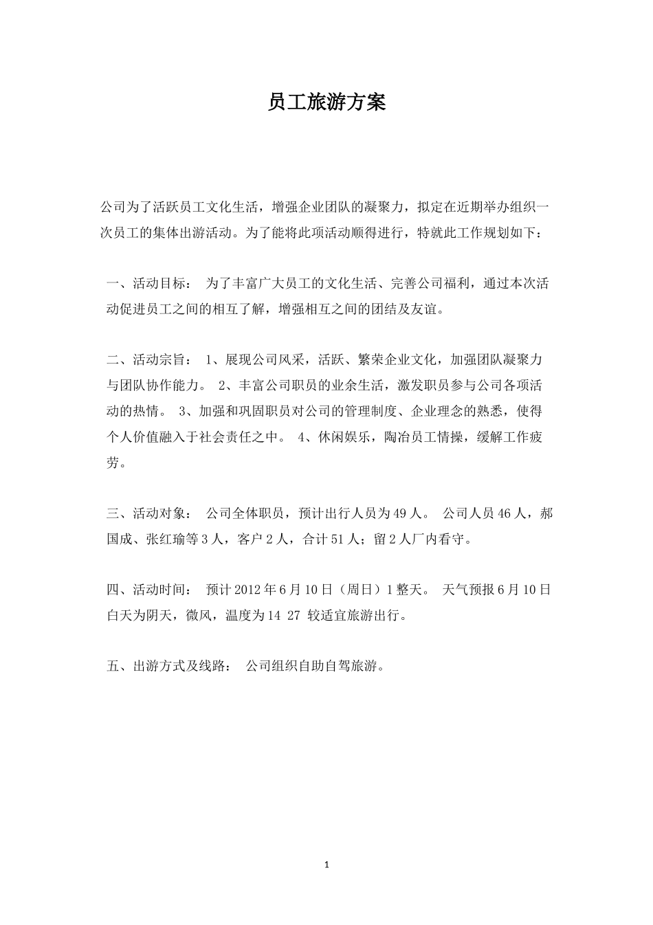 员工旅游方案-盘古文库_第1页