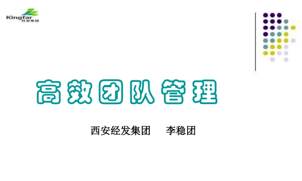 高效团队管理(完整版)