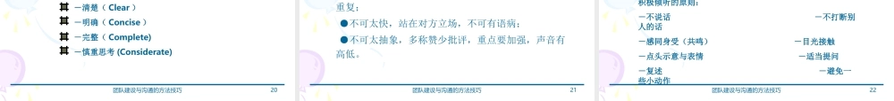 团队建设与沟通的方法技巧
