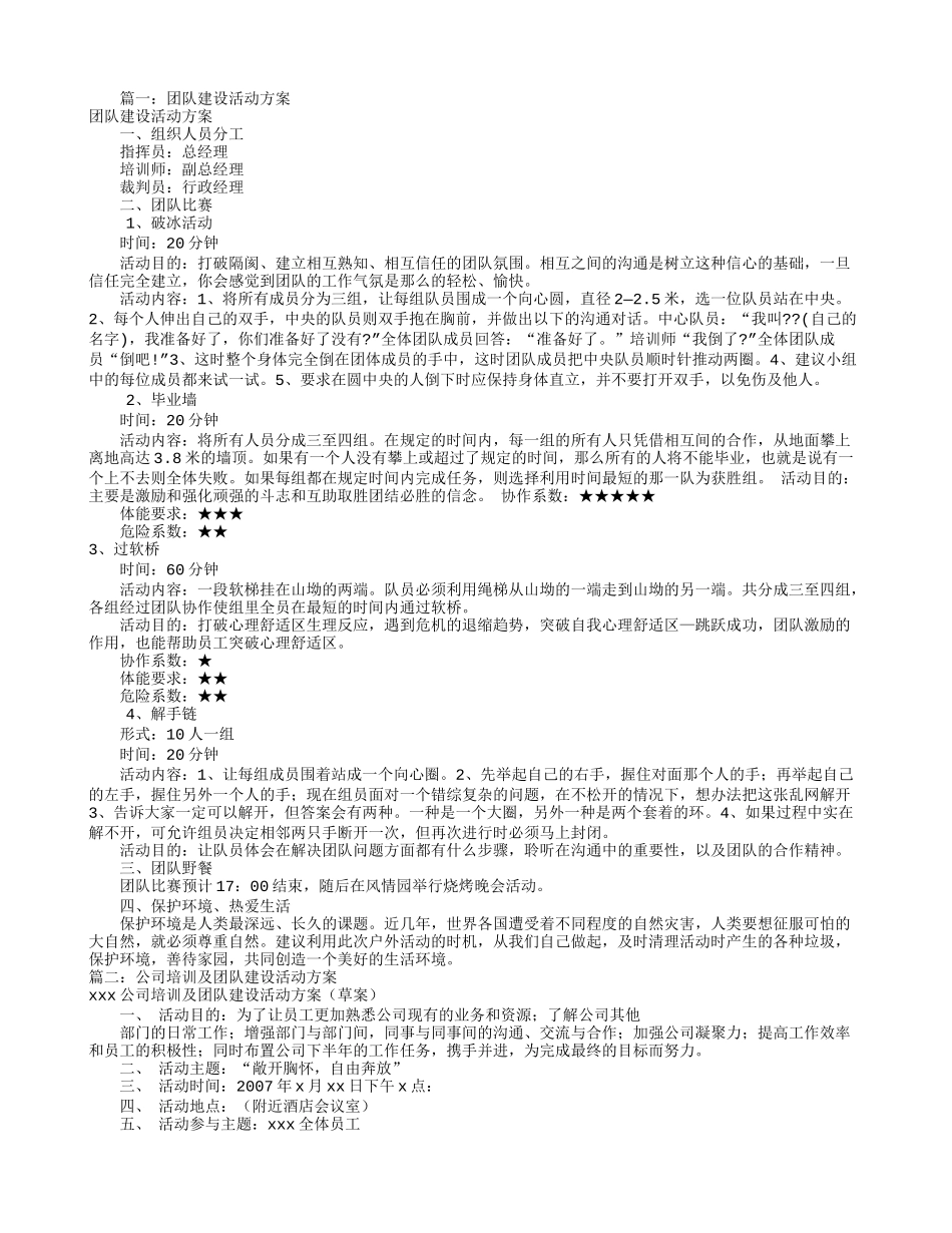 公司团建活动方案(共7篇)_第1页