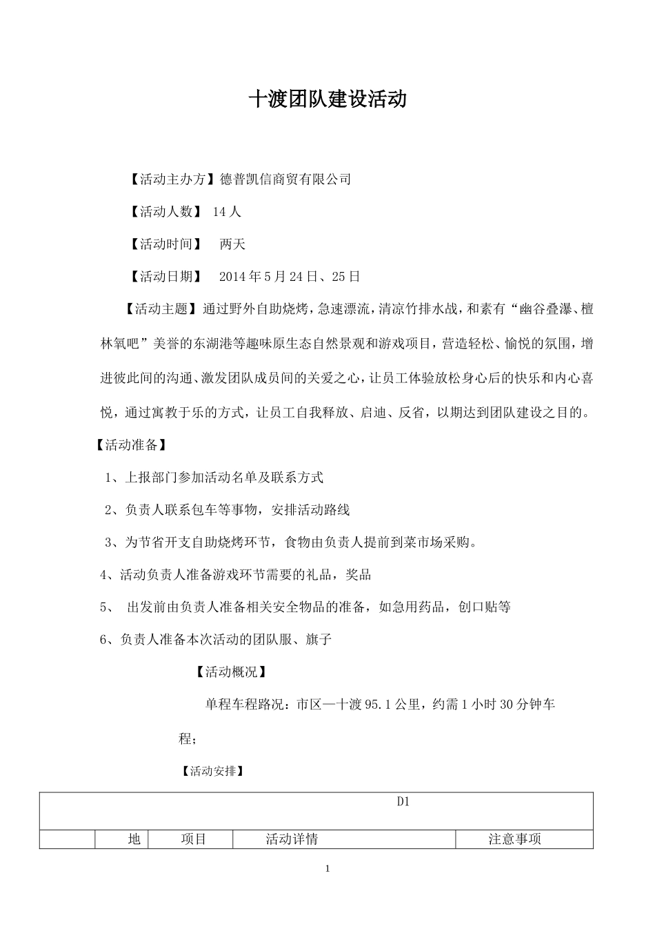 团队建设活动流程表_第1页