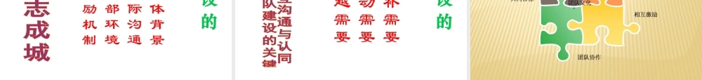 团队建设的重要性
