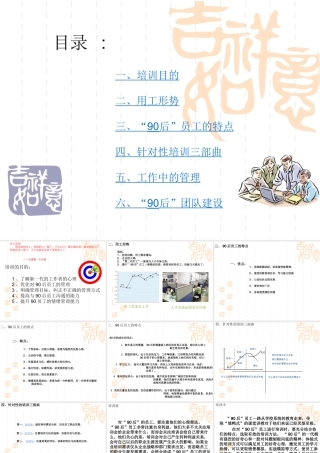 90后团队建设培训课程讲议