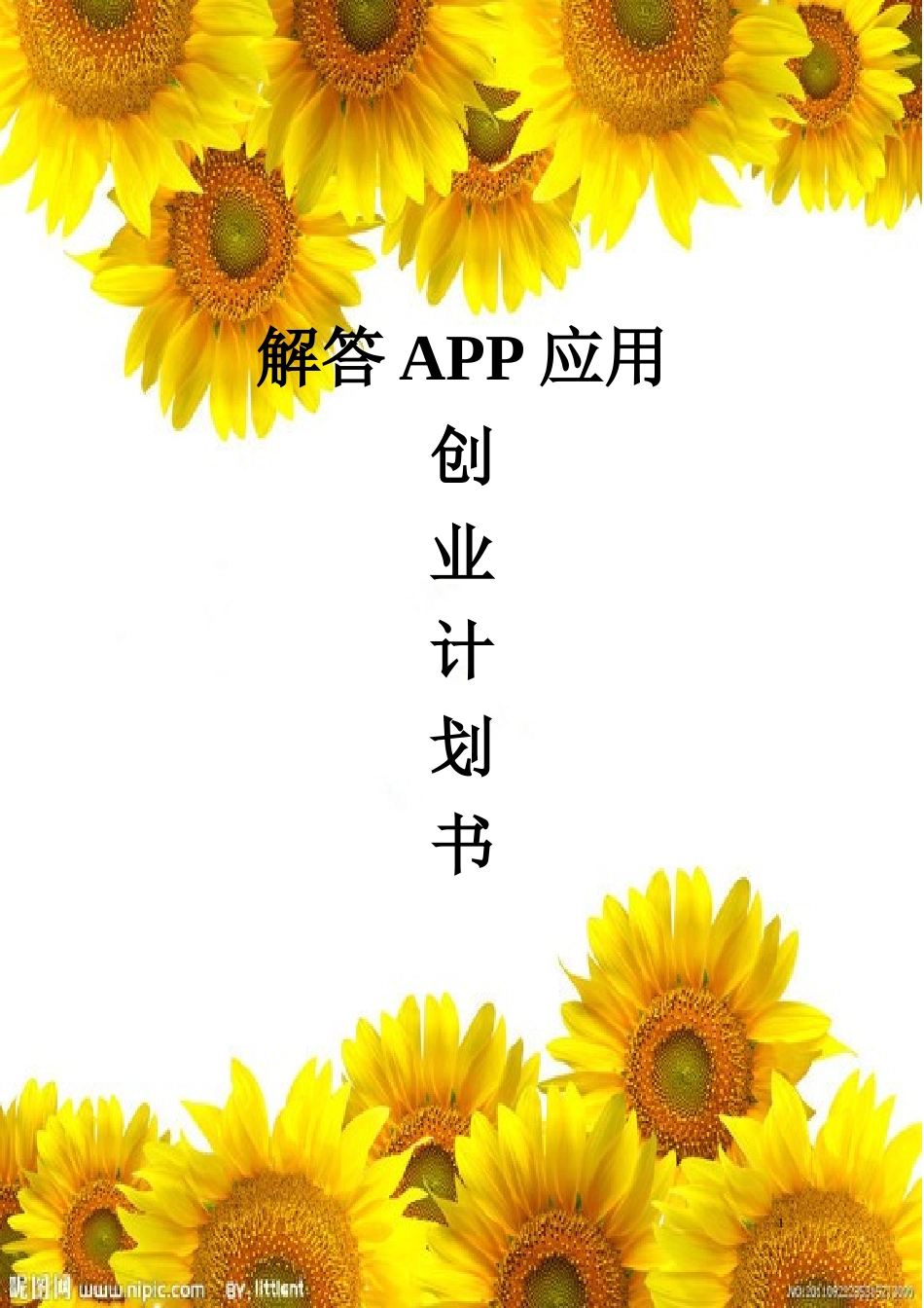 问答类APP创业策划书_第1页