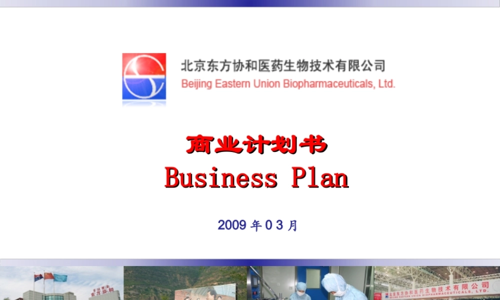 创业文档-医药类BP