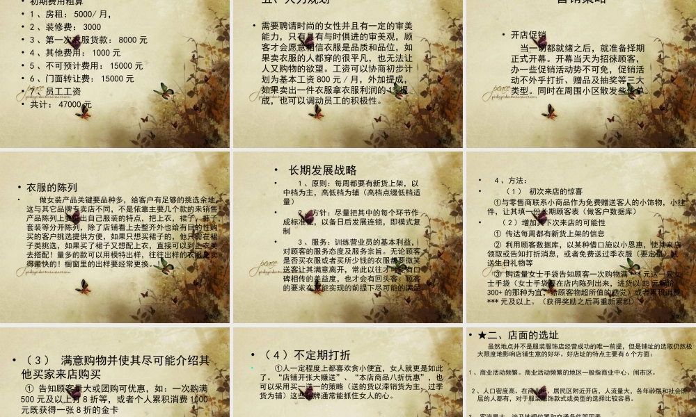 服装店创业计划书PPT(共-30张)