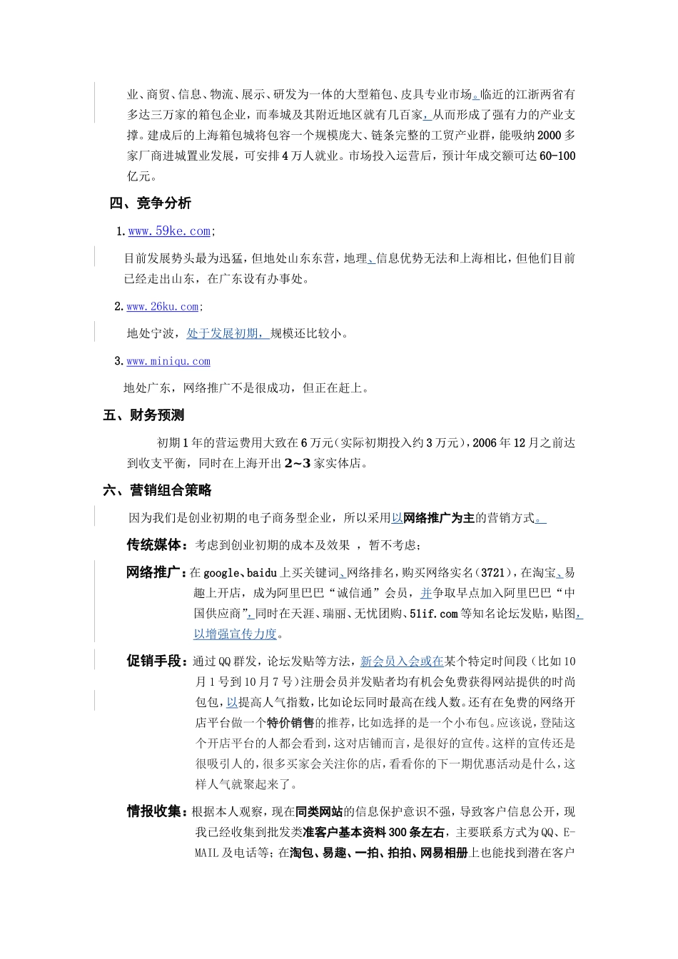 箱包网站网络营销策划书_第2页