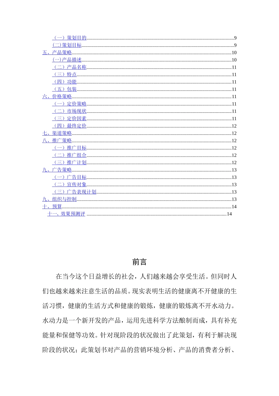 水动力运动型饮料策划书_第2页