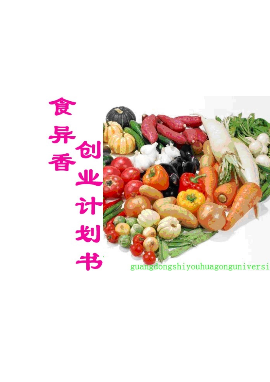 食异香农产品创业计划书_第1页
