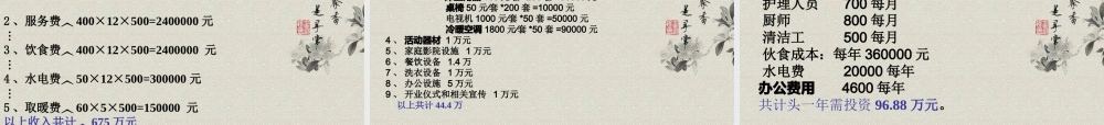 夕阳红养老院商业计划书