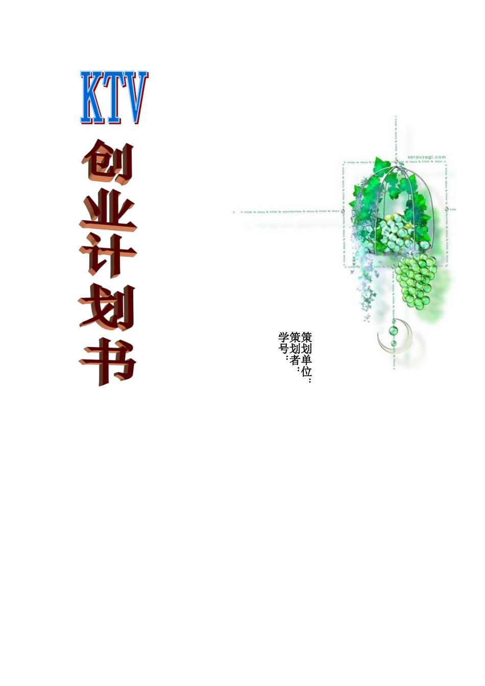 KTV创业计划书_第1页