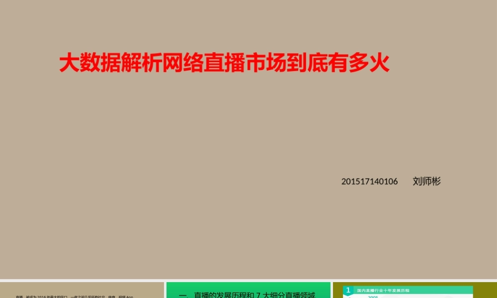 网络直播PPT