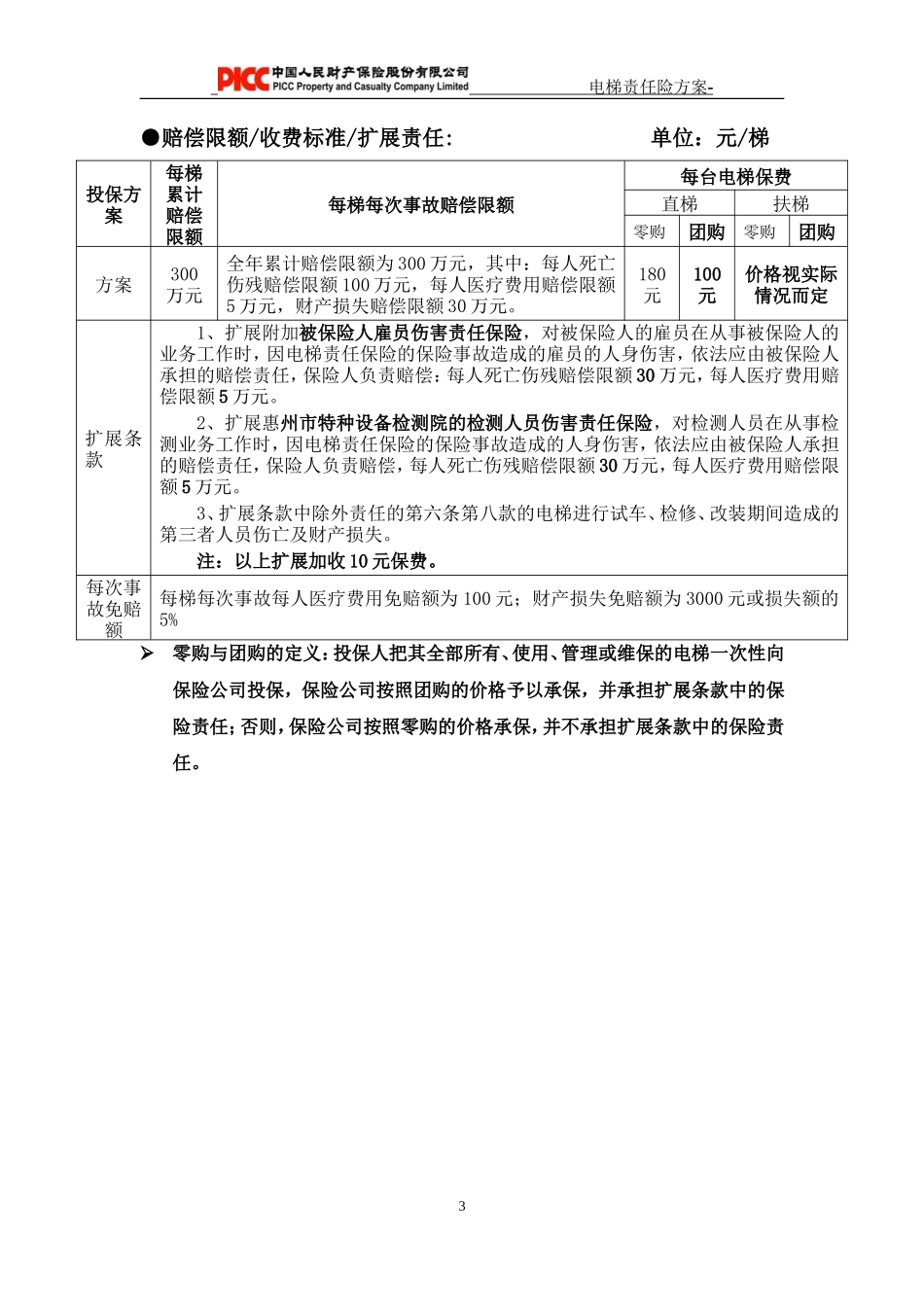 电梯责任险计划书-惠州20130715_第3页