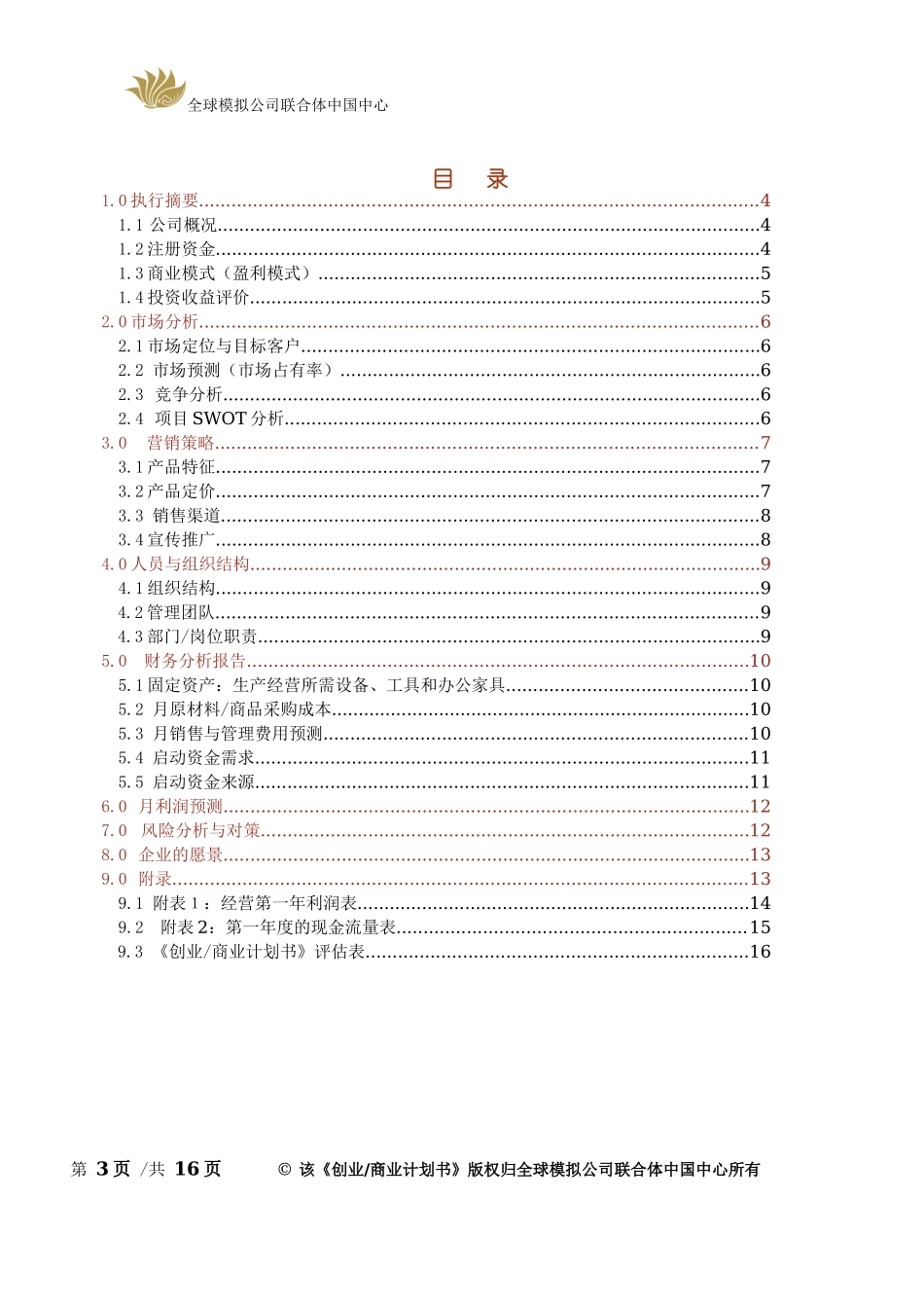 1创业商业计划书模板1范文_第3页