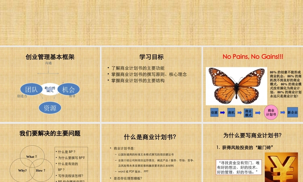 商业计划书的撰写