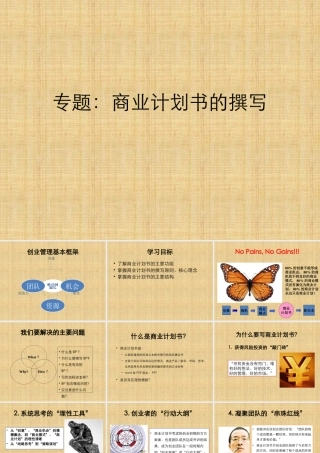 商业计划书的撰写