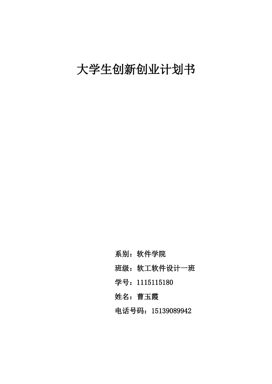 大学生创新创业计划书_第1页