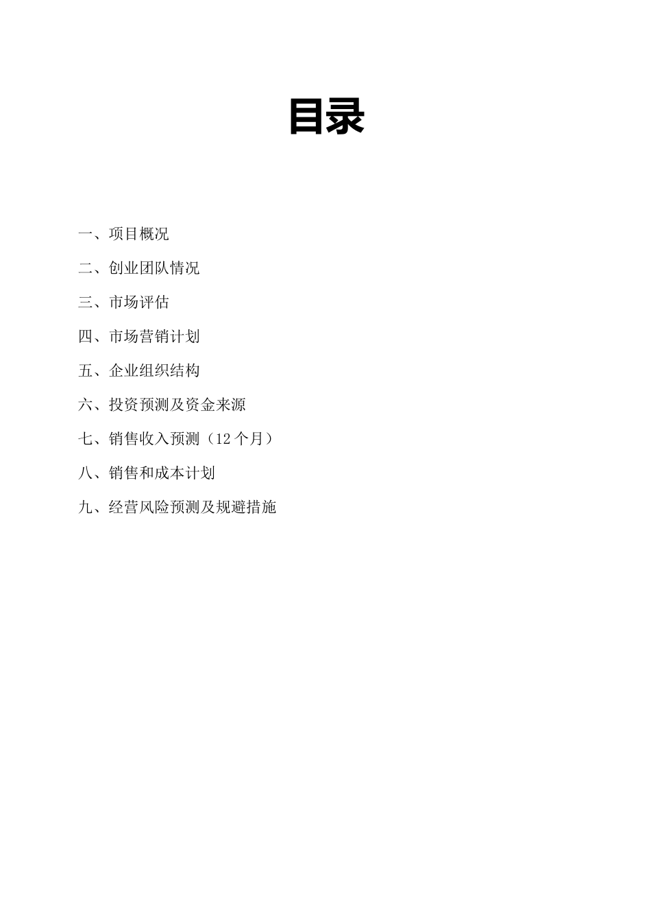 大学生创业计划书范例_第2页