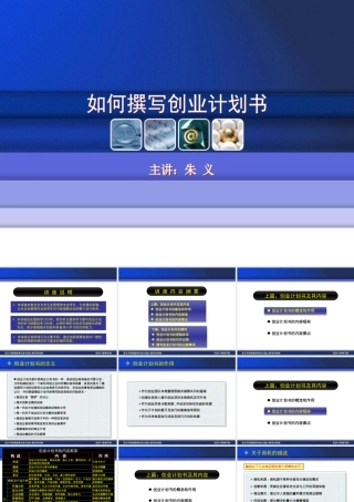 如何撰写创业计划书ppt