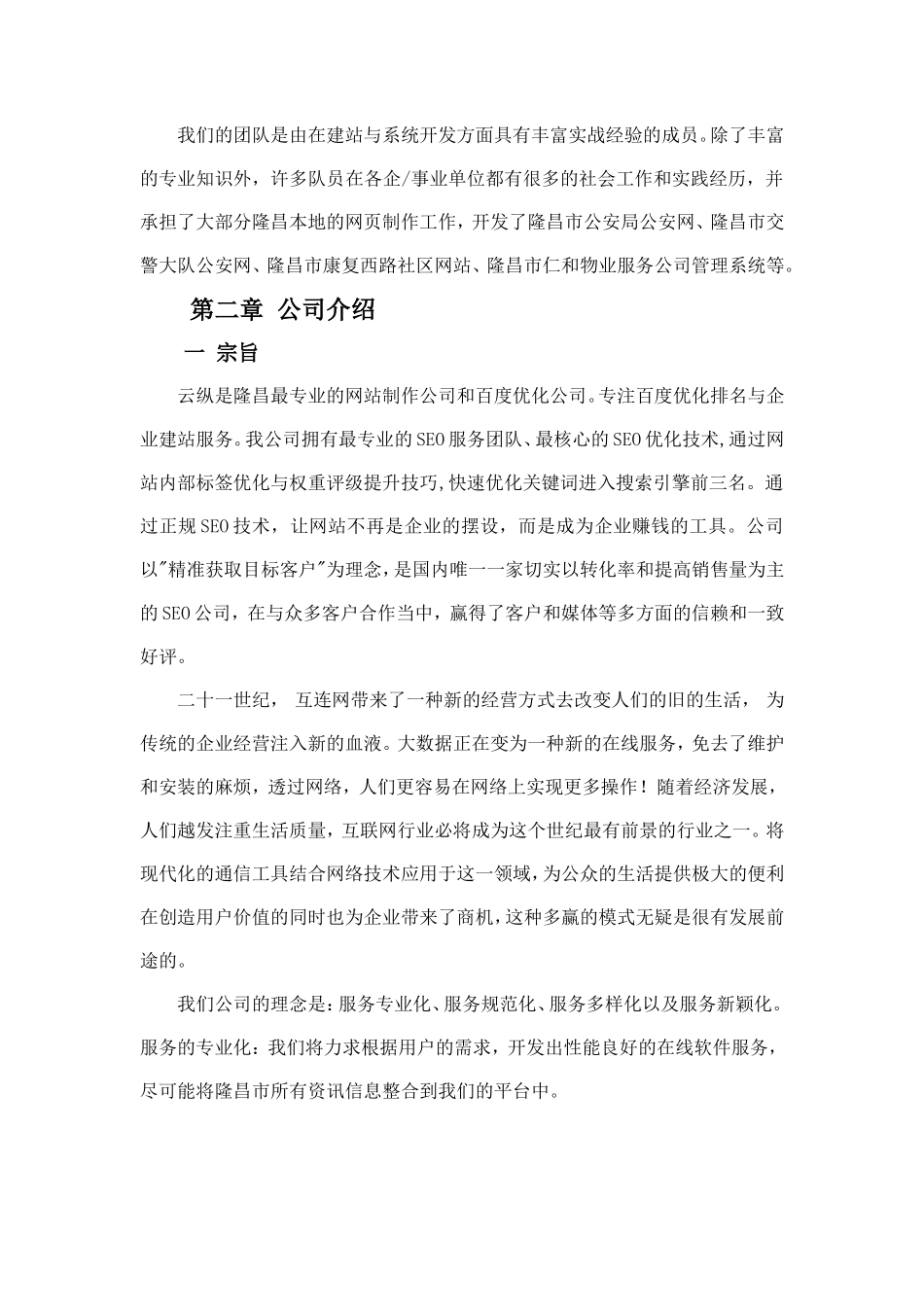 四川云纵网络公司企业策划书_第3页
