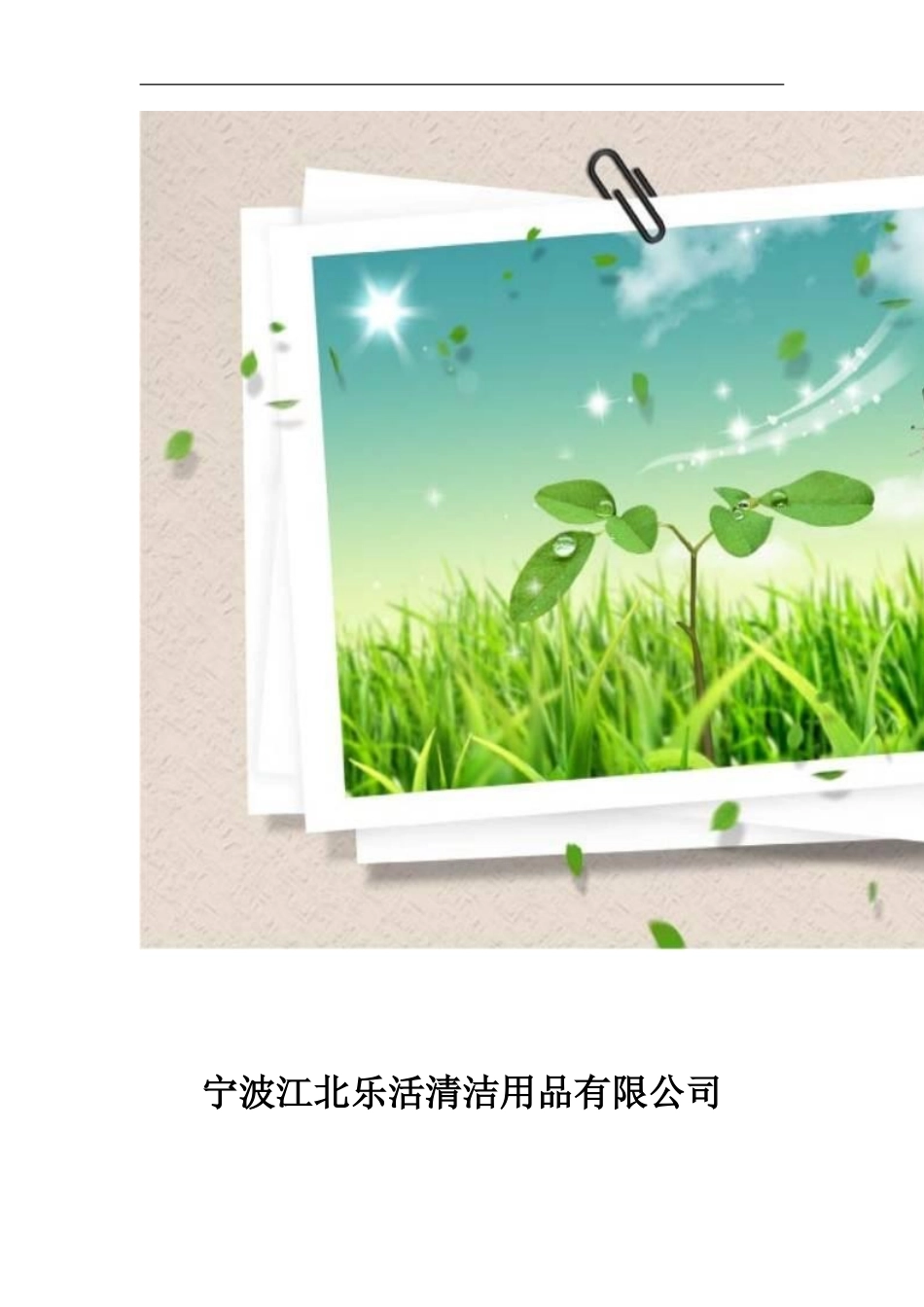 宁波江北乐活清洁用品有限公司_第1页