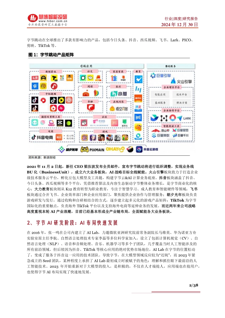 字节AI深度：战略布局、产业趋势、产业链及相关公司深度梳理_第2页