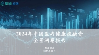2024年中国医疗健康行业投融资全景洞察报告