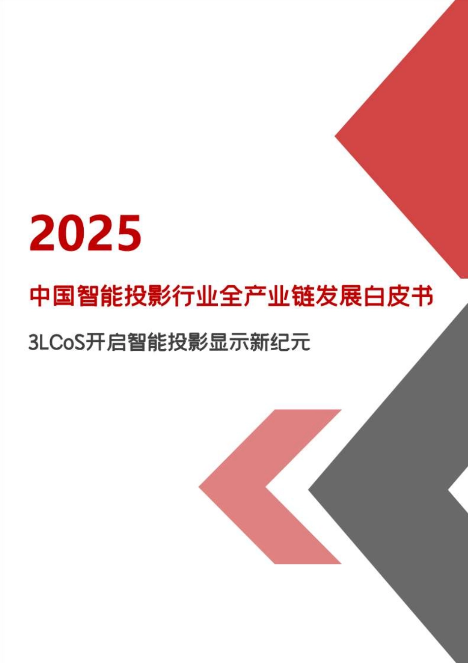 2025中国智能投影行业全产业链发展白皮书_第1页