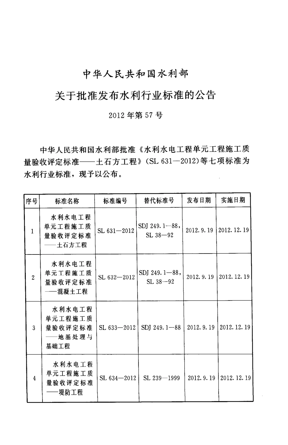水利水电单元工程施工质量验收评定标准——堤防工程_第2页