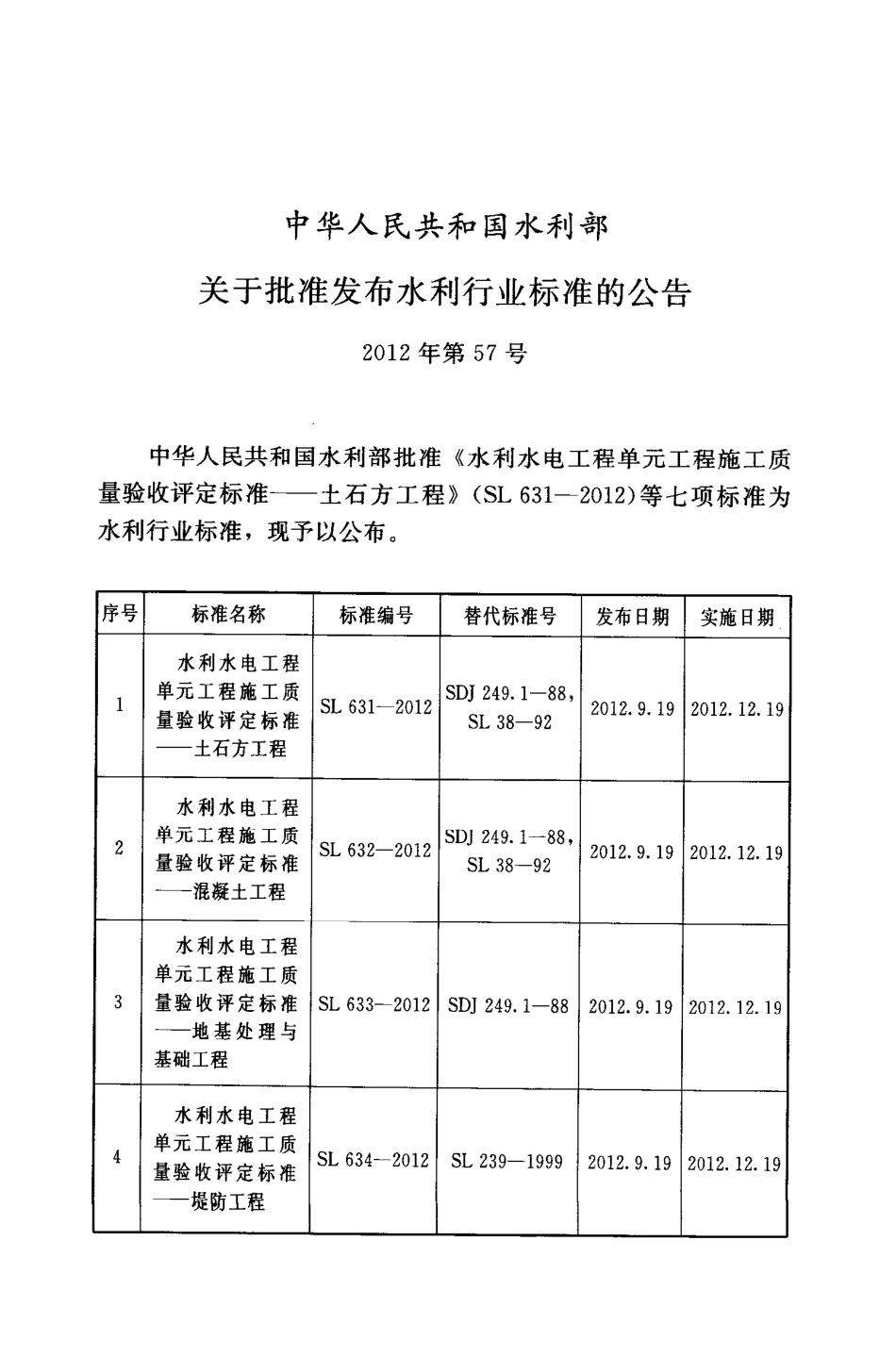 水利水电单元工程施工质量验收评定标准——土石方工程_第2页