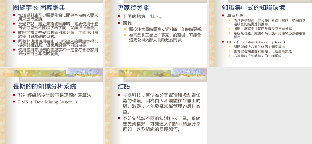 知识管理活动中的人员与工具