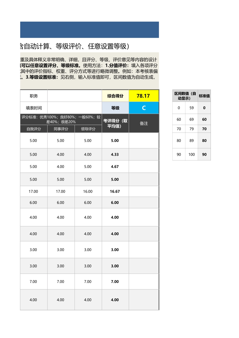 05-7-在线销售人员（电话销售）绩效考核表（自动计算）_第3页