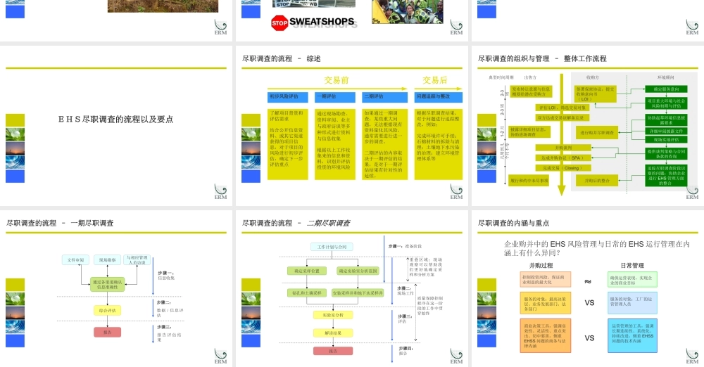 ERM-并购项目尽职调查