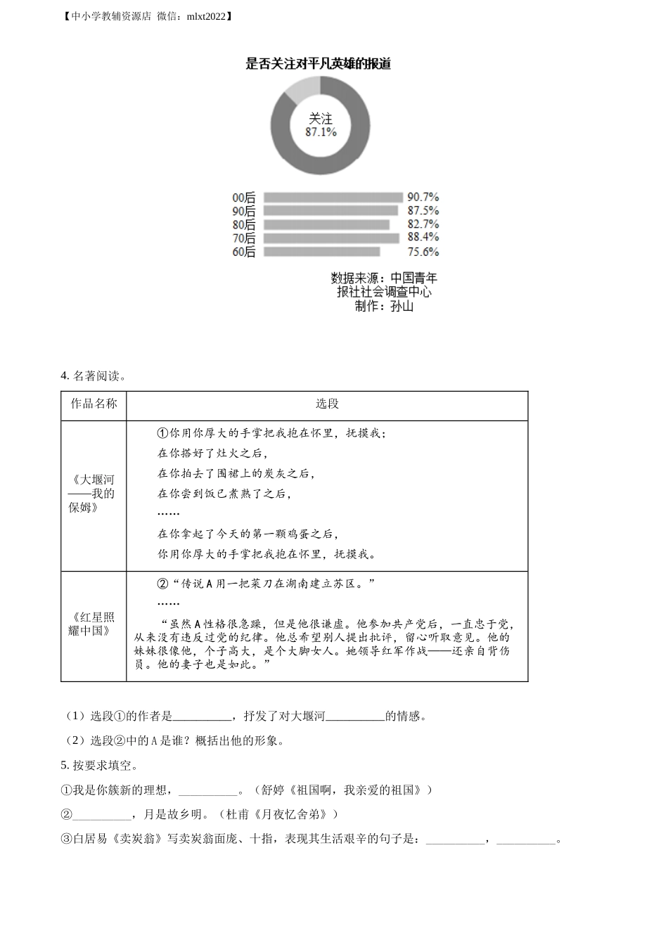 精品解析2022年山东省聊城市中考语文真题（原卷版）_第2页