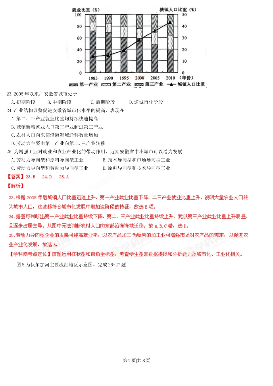 2013年高考地理试卷(安徽)(解析卷)_第2页