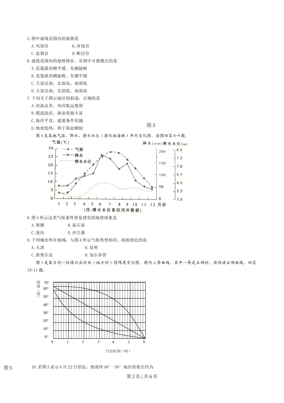 2010年高考地理试卷（四川）（解析卷）_第2页