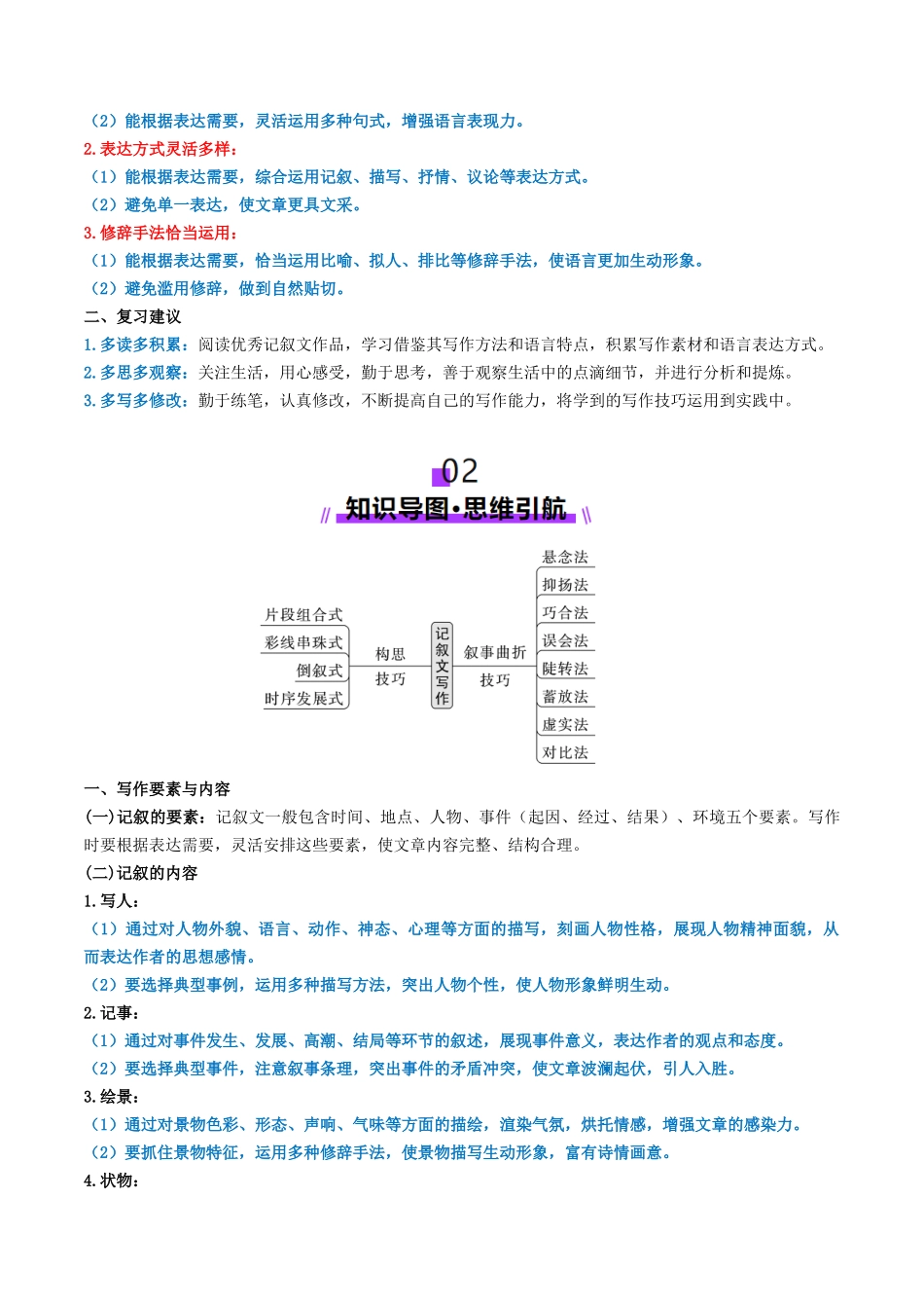 第02讲 记叙文写作(讲义)(解析版)_第2页