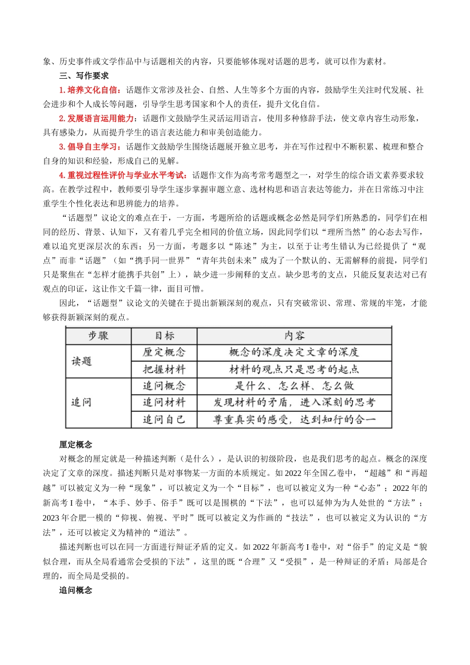 第05讲 高考话题作文(讲义)(解析版)_第2页