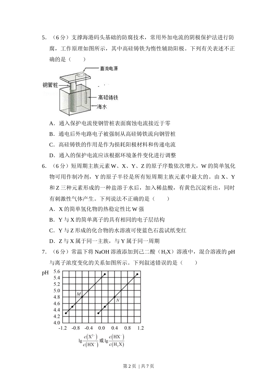 2017年高考化学试卷（新课标Ⅰ）（空白卷）_第2页