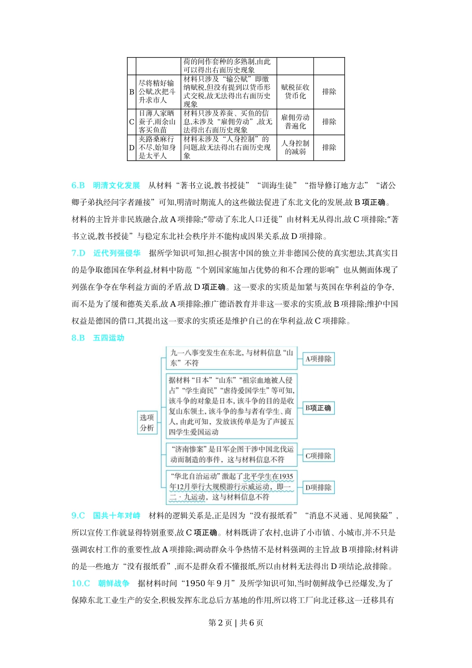2022年高考历史试卷（辽宁）（解析卷）_第2页