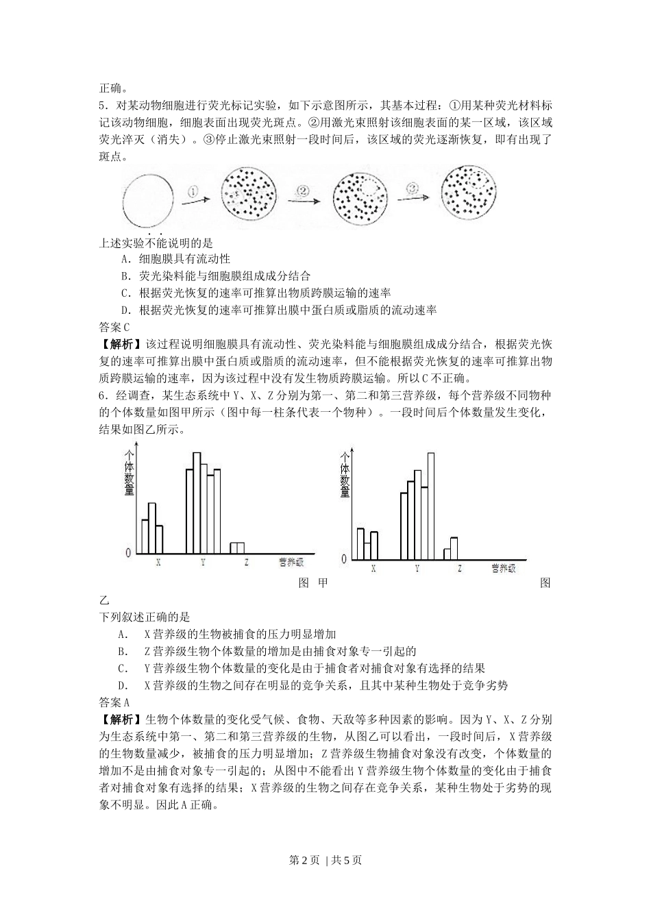 2009年高考生物试卷（浙江）（解析卷）_第2页
