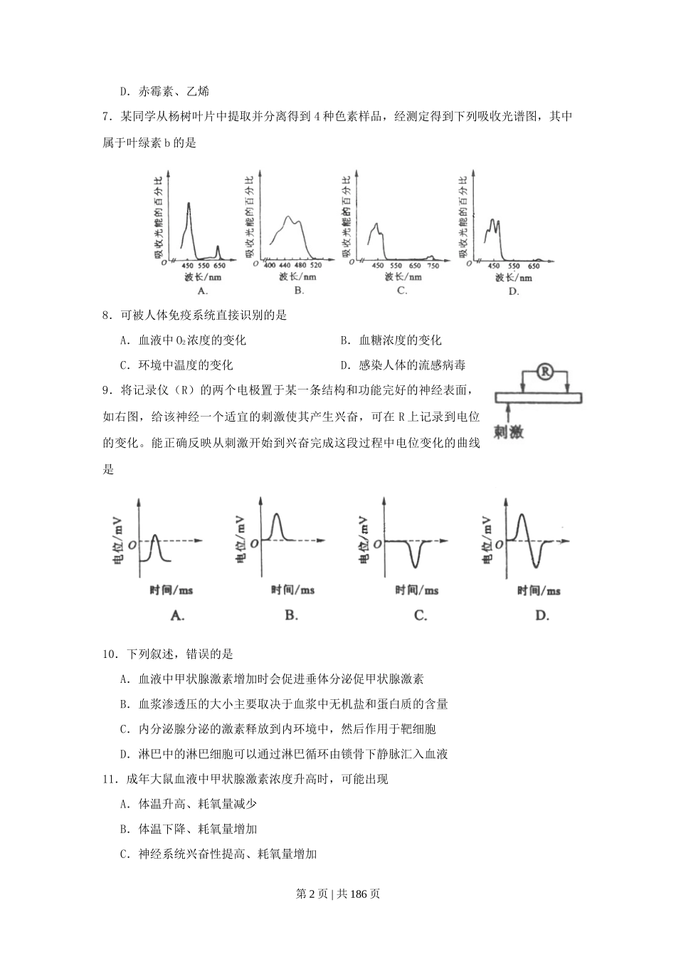 2010年高考生物试卷（海南）（解析卷）_第2页